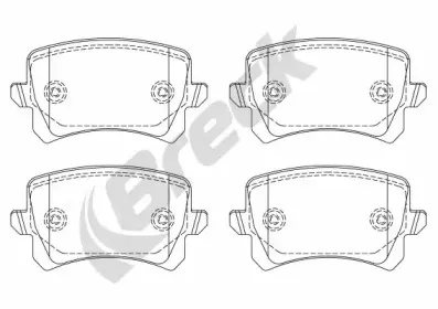 Комплект тормозных колодок, дисковый тормоз BRECK купить